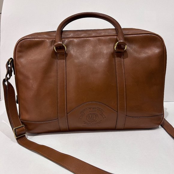 Vintage Ghurka Marley Hodgson Madison No. 105 Tan Leather Briefcase USA 1994 EUC - Picture 8 of 16